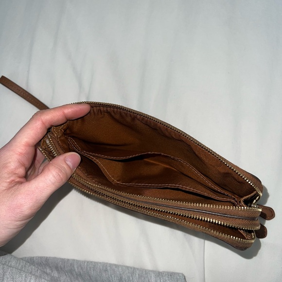 Coach Brown Signature Wristlet - Picture 4 of 4